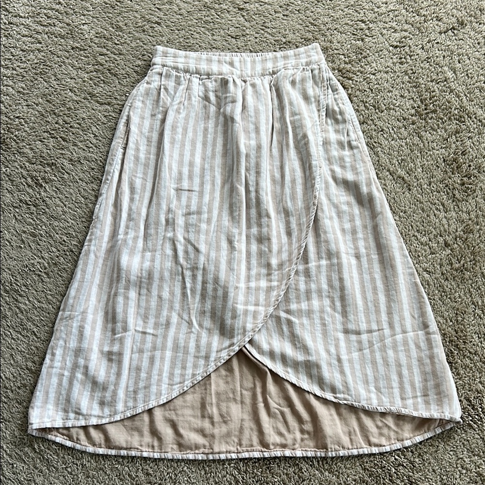 Striped Cream Skirt